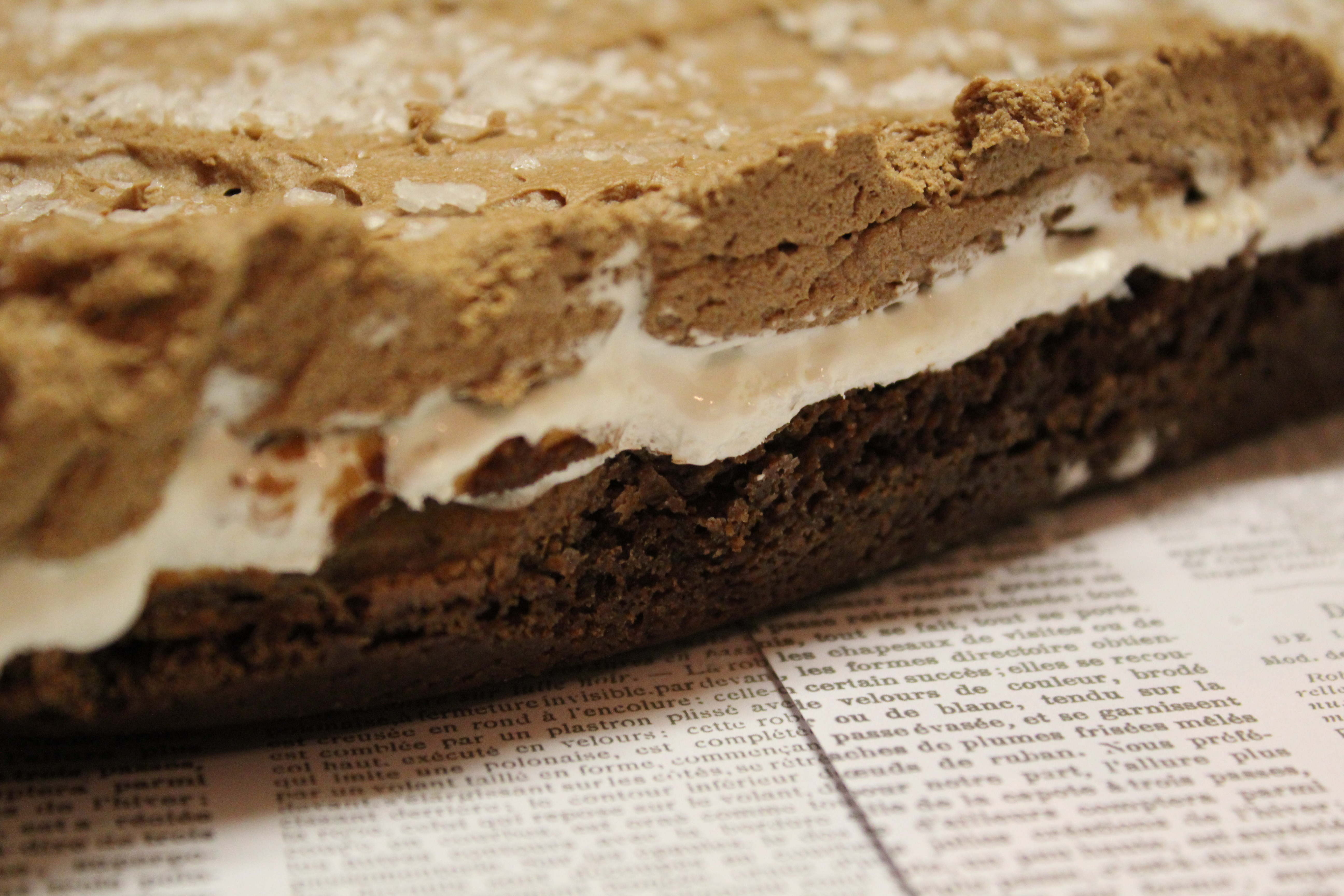 Marshmallow Stuffed Brownies with Sea Salt Flakes