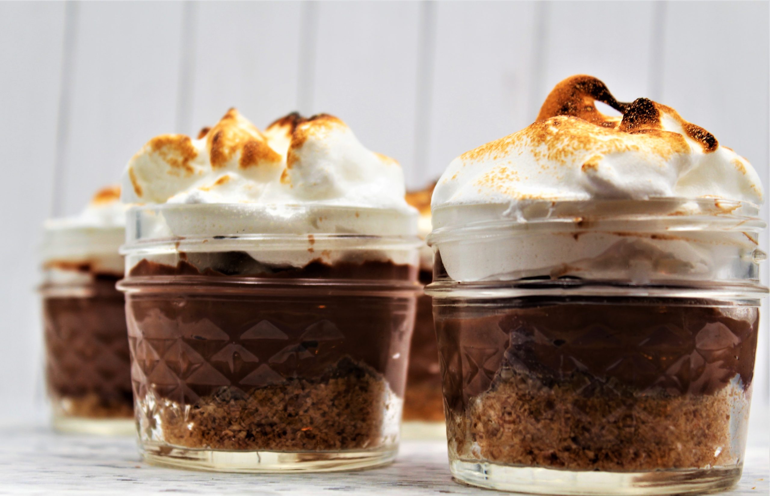 Chocolate Custard                                   Meringue Jars