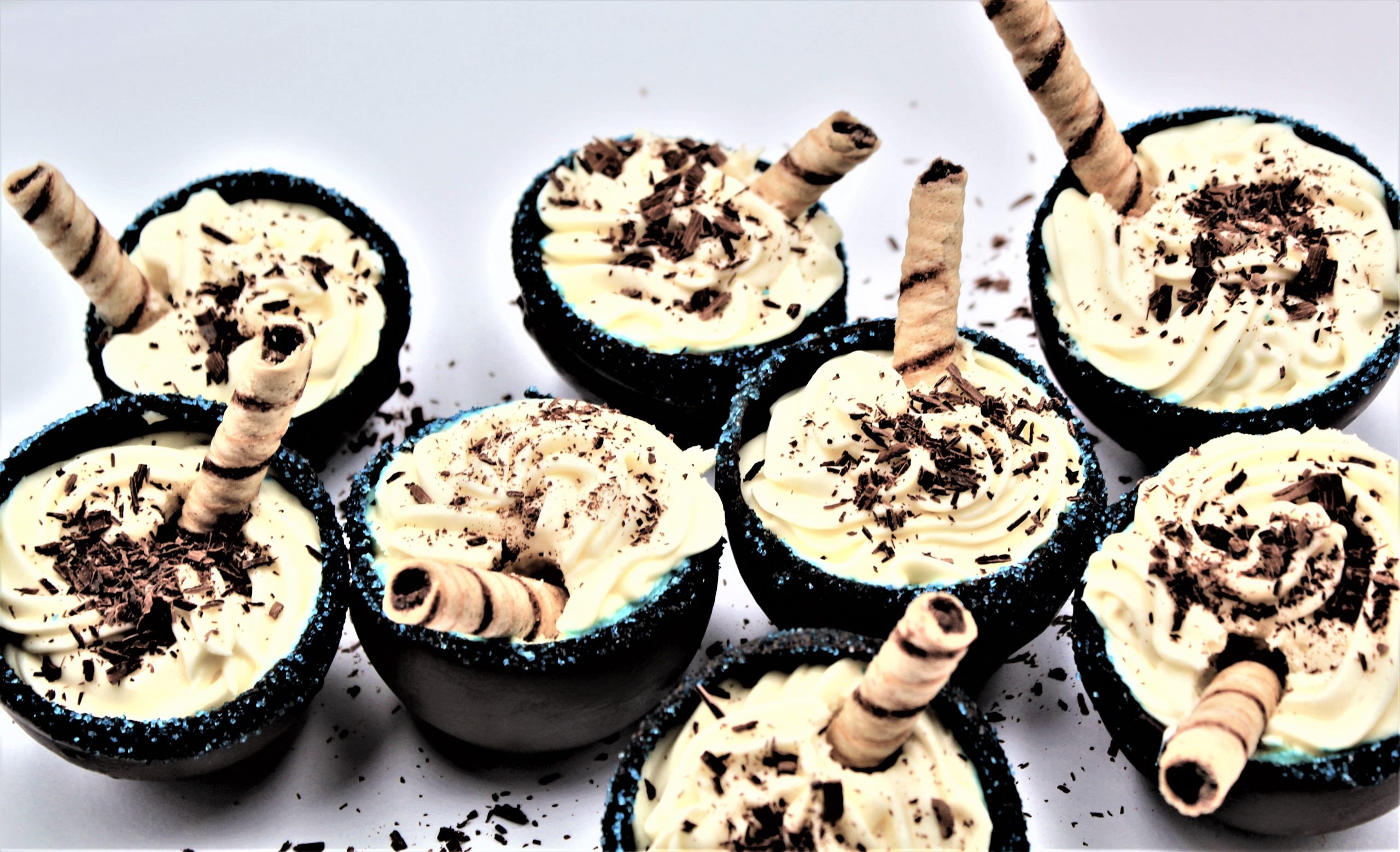 White Chocolate Mousse in Chocolate Bowls