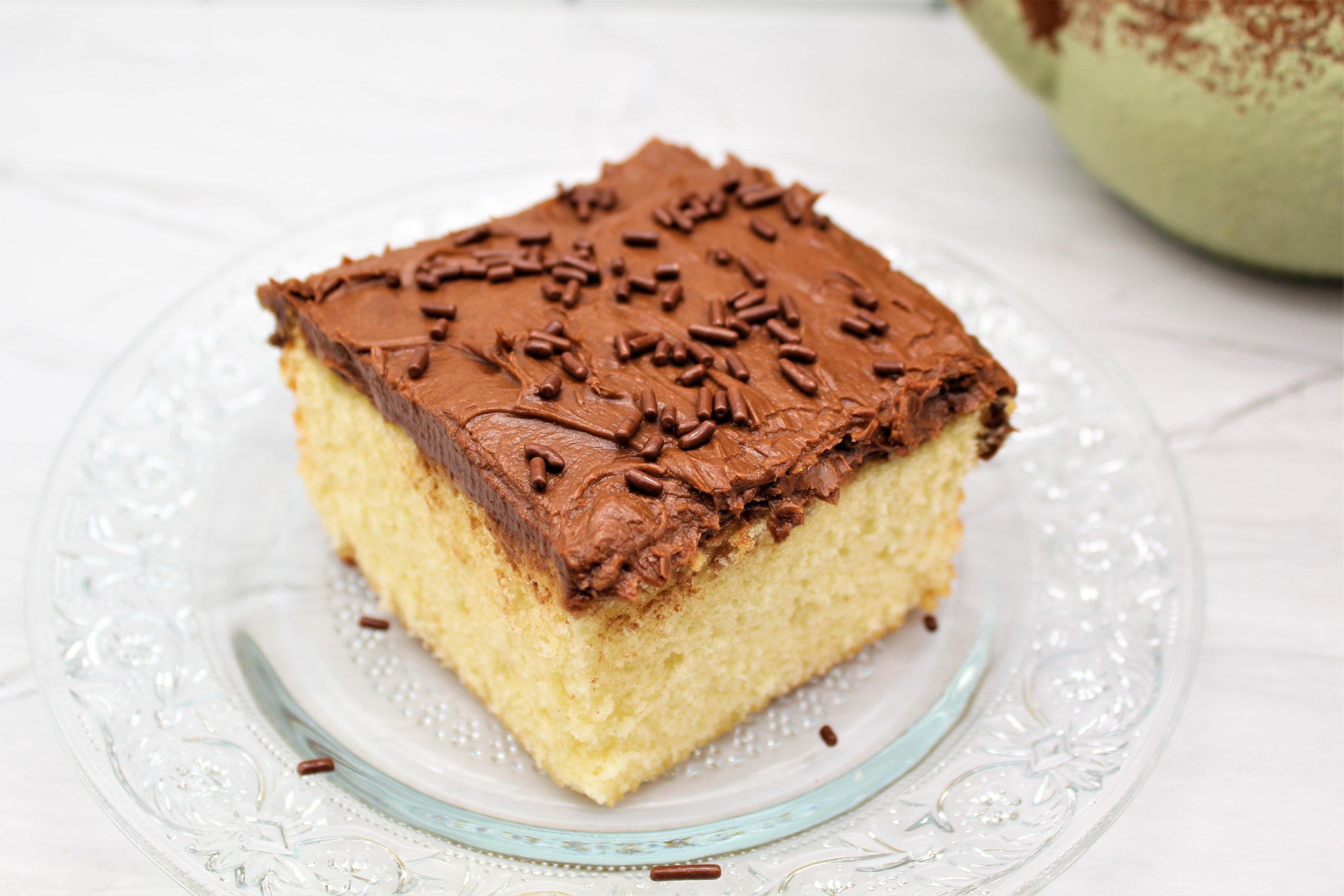 Yellow Cake with Chocolate frosting
