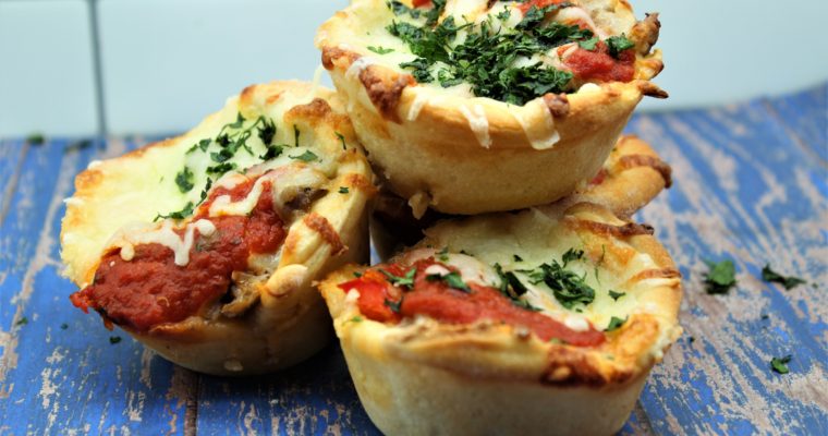 Deep Dish Chicago Style Pizza Muffins